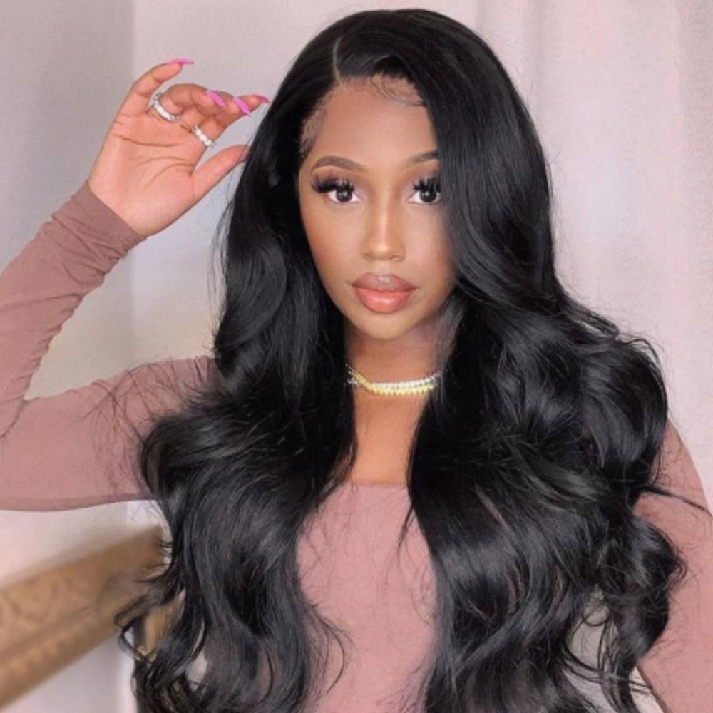 COPY - COPY - COPY - COPY - Body wave lace front human hair wig 18” Glueless 15…